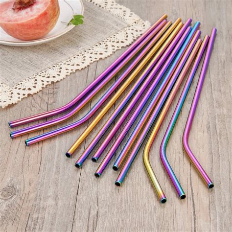 Colorful Ultra Long Metal Straws Drinking Straws 105 265mm