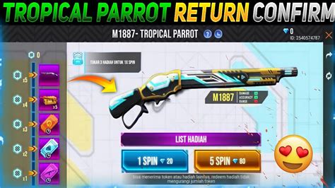 Tropical Parrot M1887 Return Next M1887 Skin In Free Fire Tropical M1887 Gun Skin Return