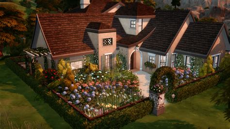 A Cottage For My Sim Who Really Likes Plants Sims4 Sims 4 House