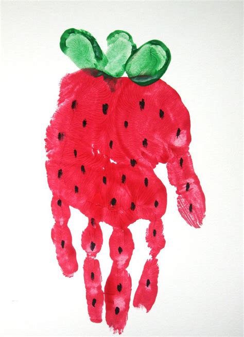 Strawberry Handprint Preschool