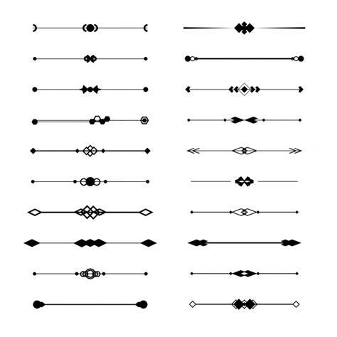 Download Calligraphic border divider frame design geometry style ...