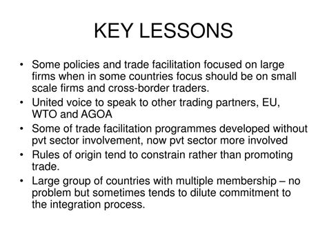 Ppt What Are The Lessons To Be Learned From The Experience Of Comesa
