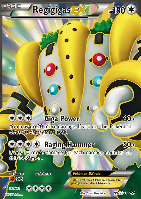 Regigigas Ex 9999 Bw Next Destinies Holo Ultra Rare Full Art Pokemon