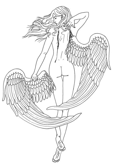 Fallen Angel Tattoo Lineart By Nunachan On Deviantart