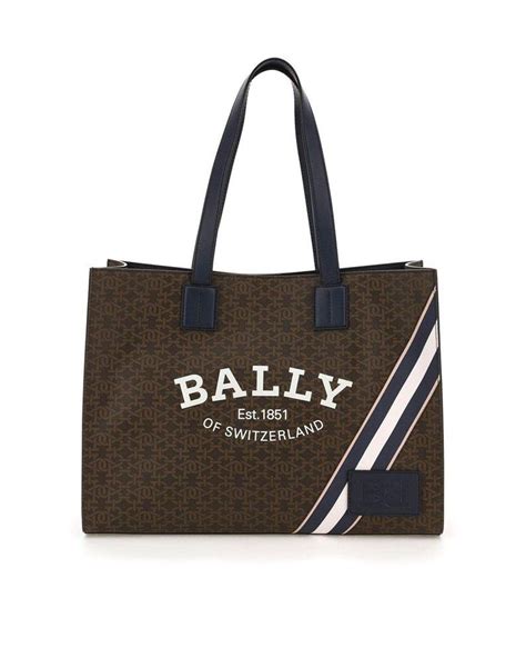 Bally Leather Crystalia Top Handle Tote Bag In Brown Lyst