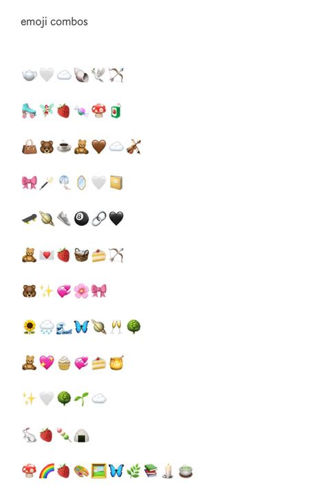 The Emoj Combos Are All Different Colors And Shapes