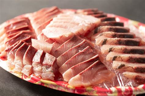 Sashimi Fresh Raw Fish Dish Stock Image Image Of Gold Sliced 265263351