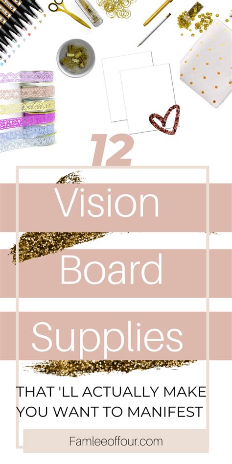Vision Board Supplies You Need To Make Beautiful Board In 2020 Vision