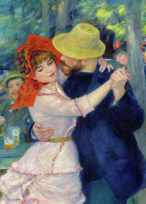 Dance At Bougival 1883 Detail Painting By Pierre Auguste Renoir Pixels