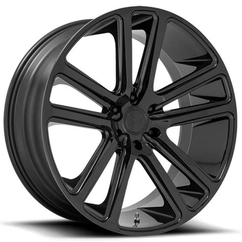 24 Dub Wheels Flex S256 Gloss Black Rims Dub098 1