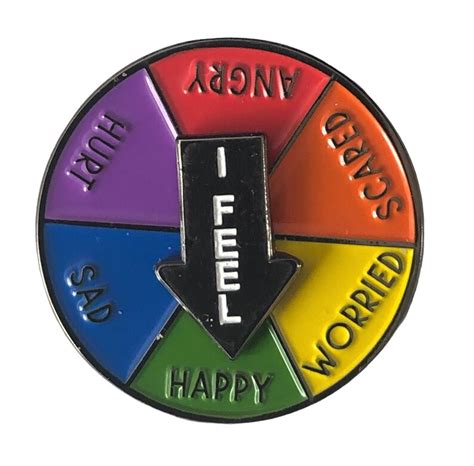 Feelings Wheel Emotions Enamel Pin Wheel Of Emotions Pin Etsy