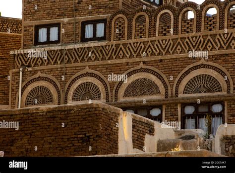 Traditional Yemeni Heritage Architecture Design Details In Historic