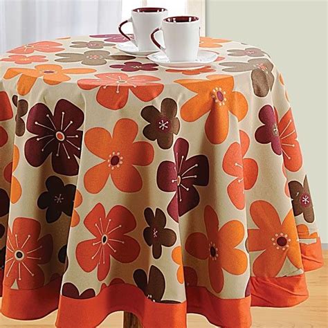 Rust Printed Round Table Linen Adorn Your Table With Soft And Durable