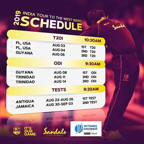 India Tour Of The West Indies Rcricket