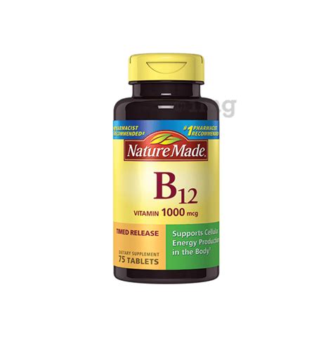 It promotes energy production and therefore increases the body endurance and stamina to perform well in workout. Nature Made Vitamin B12 1000mcg Tablet: Buy bottle of 75 ...