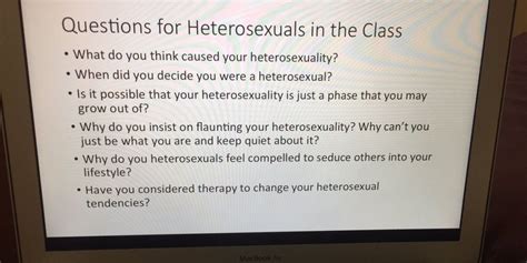 Professor Hands Students A Heterosexual Questionnaire So They