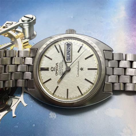 ( SOLD ) Vintage Omega Constellation Chronometer Solid White Gold Bezel ...