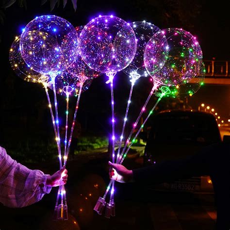 10 Packs Led Light Up Bobo Balloons Decoration Indoor Or Etsy