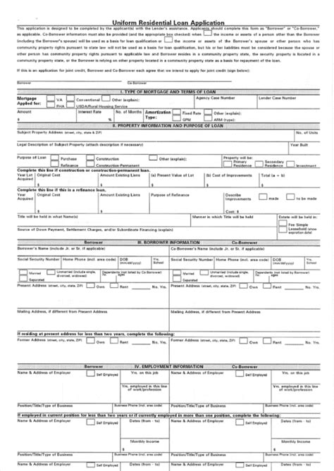 Fannie Mae Form 1003 Fillable Savable Printable Forms Free Online