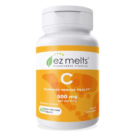 Ez Melts Vitamin C Dissolvable Tablets For Immune Health Mg Per Serving Ct Walmart Com