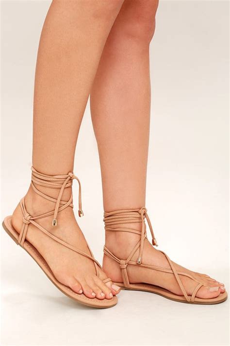 Shoes Strappy Nude Sandals Nude Flat Sandals Flat Sandals Cute