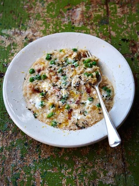 Pea And Goats Cheese Risotto Rice Recipes Jamie Oliver Recipes We Are