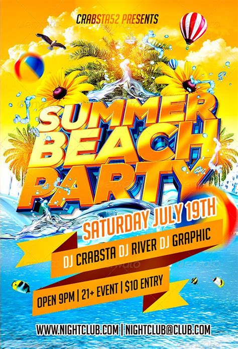 Summer Beach Party Flyer Psd Template Studioflyers Com My Xxx Hot Girl