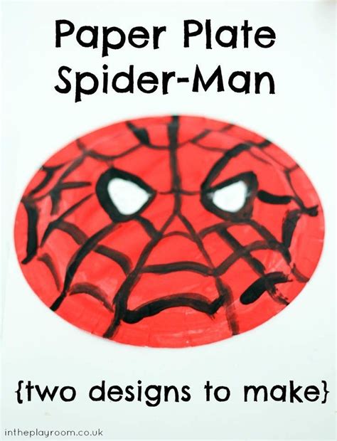 Paper Plate Spider Man In The Playroom Hero Crafts Superhero