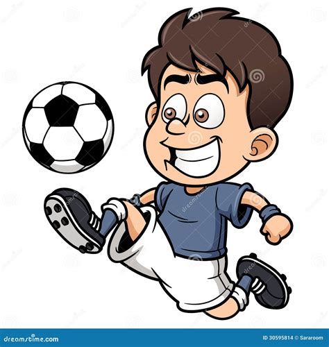 Cartoon Boy Playing Soccer Are You Looking For Cartoon Kicking