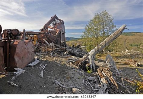 Destroyed Logging Equipment On Mt St Stock Photo Edit Now 63263347