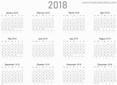 Free Calendar Template 2018 Of 2018 Calendar Heritagechristiancollege