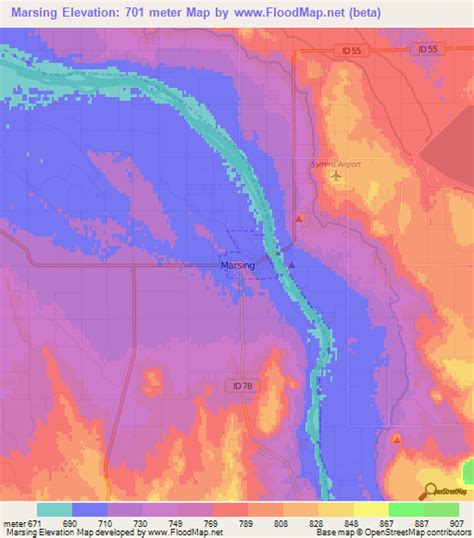 Elevation Of Marsingus Elevation Map Topography Contour