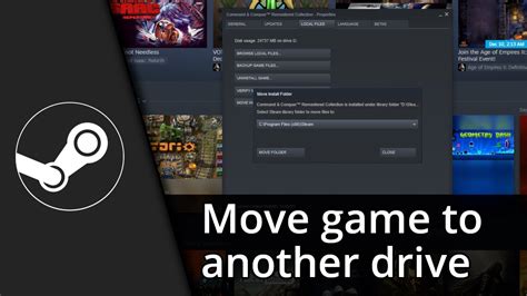 How To Move A Steam Game To Another Drive Move Steam Game Tutorial