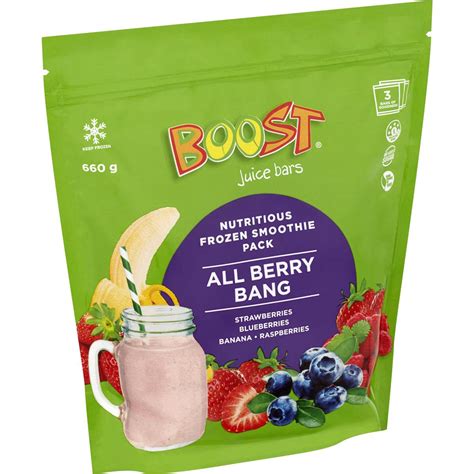 Boost Smoothie Mix All Berry Bang 3 Pack Woolworths