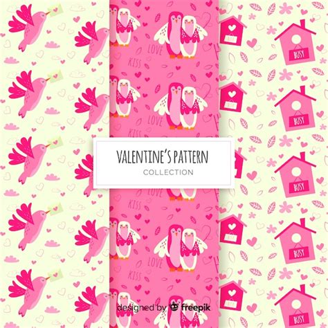 Free Vector Valentines Day Pattern Pack