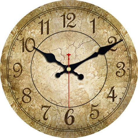 Shuaxin Silent Wooden Round Wall Clocks6 Inch Small Simple