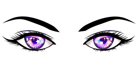Purple Eyes Anime Girl 11853964 Vector Art At Vecteezy