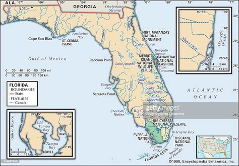 Physical Map Of Florida Physical Map Of The State Of Florida Showing