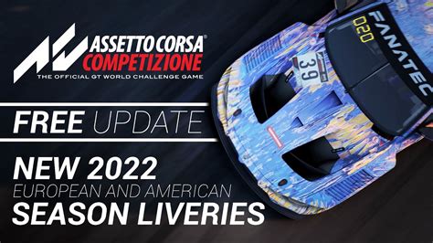 Assetto Corsa Competizione Official 2022 US And Europe Liveries