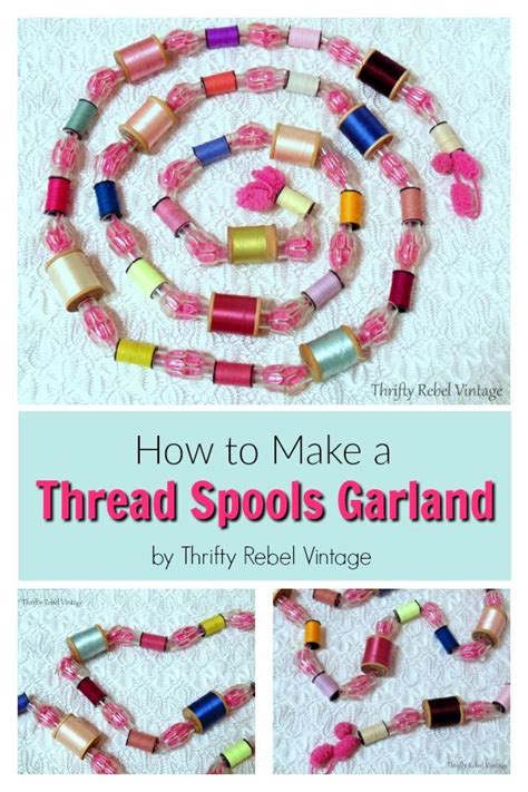 How To Make A Repurposed Thread Spools Garland Christmasgarland