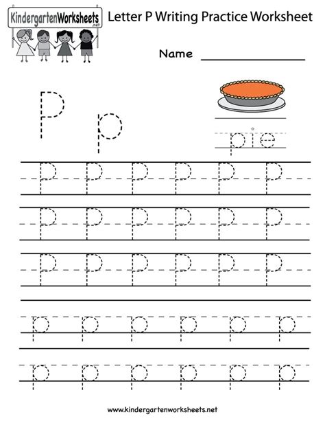 Letter P Worksheets For Kindergarten The Word Free Letter P