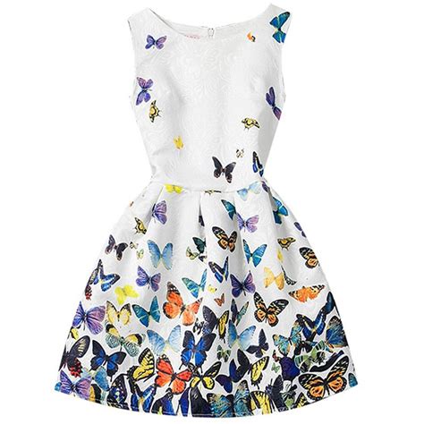 Fashion Teen Girl Clothes 2018 Sleeveless Butterflies Print Teenagers