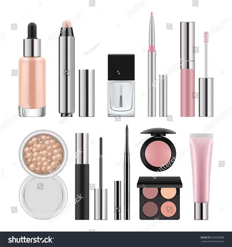 Vector Set Packages Decorative Cosmetics Nude Stock Vector Royalty