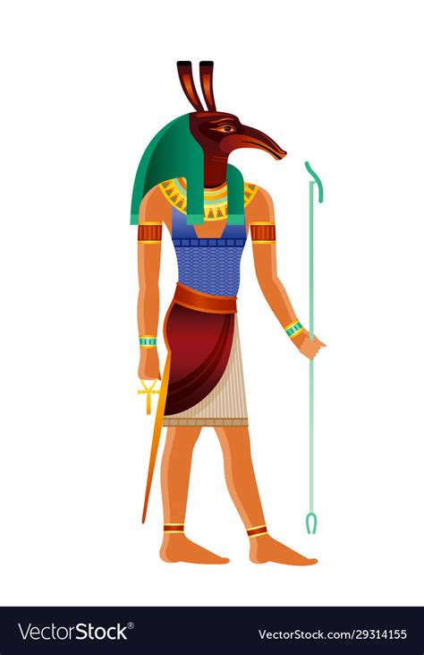 Seth Egyptian God Set Ancient Egyptian God Vector Image