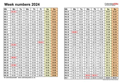 2024 Calendar With Week Numbers Printable Calendar Images And Photos