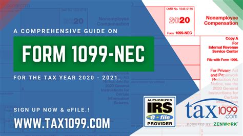 A Comprehensive Guide On Form 1099 Nec For The Tax Year 2020 2021