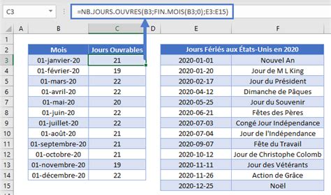 Formule Excel Compter Le Nombre De Jours Entre 2 Dates Printable