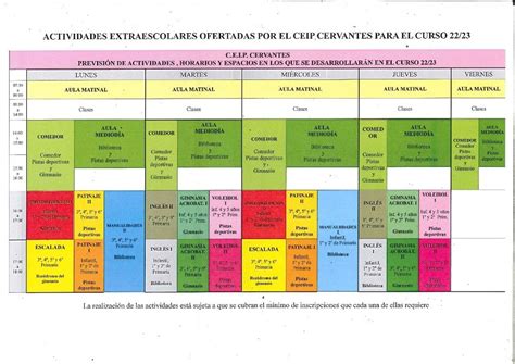 Solicitar Aula Matinalcomedor Y Actividades Extraescolares Ceip