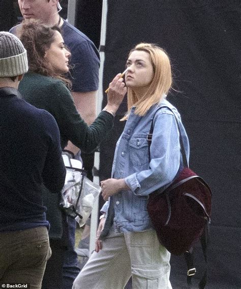 Maisie Williams Puffs On A Vape On Set While Filming For The Owners