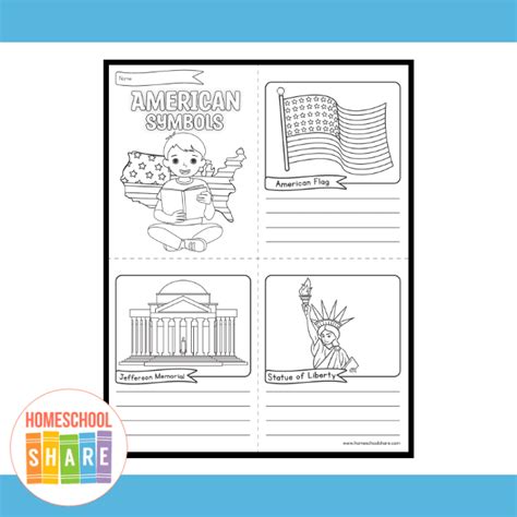 Free Printable American Symbols Book Homeschool Share